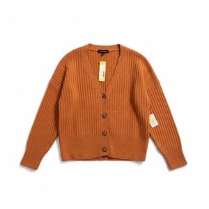 Love Ellie Gloria Cardigan Sweater w/buttons Orange Size Large